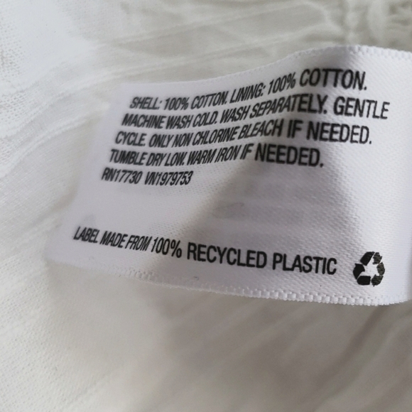 Universal Thread Crocheted Trim Tiered Skirt Midi Dress 100% White Cotton Size M - Picture 10 of 11